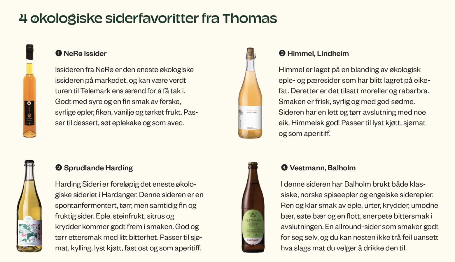 4 økologiske siderfavoritter