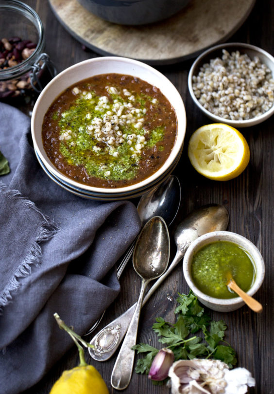 Bønnesuppe Med Pesto