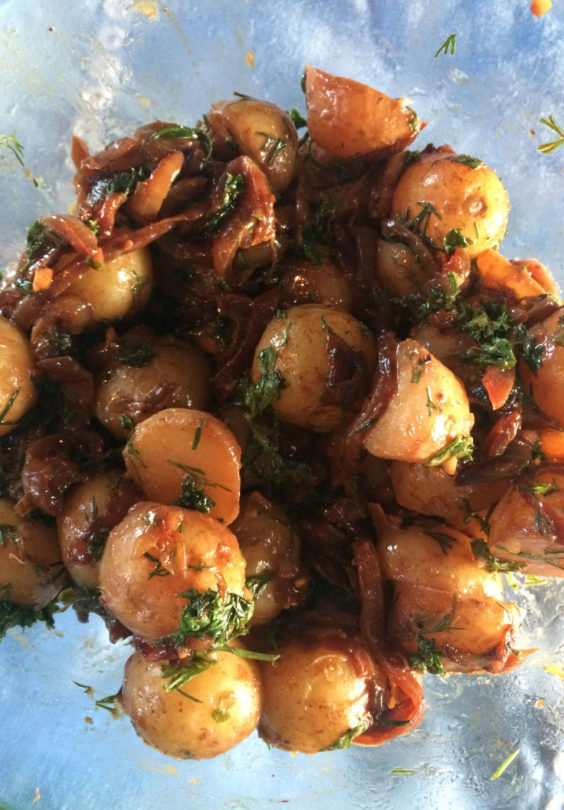 Potetsalat Med Karamelisert Løk